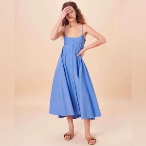 Ciao Lucia Marine Poplin Deia Dress‎ in Blue Size M